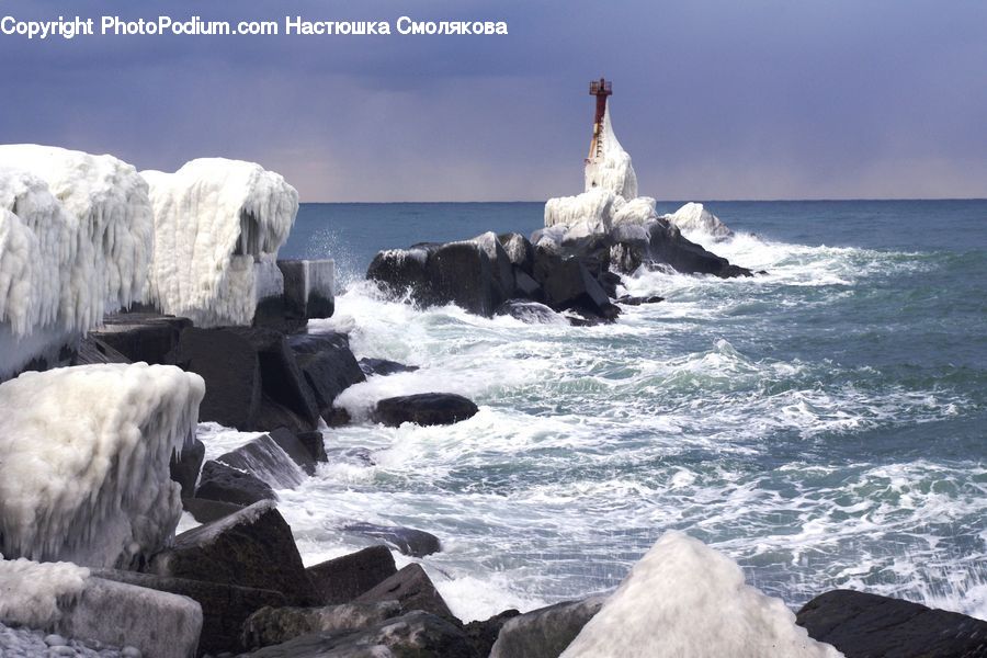 Coast, Outdoors, Sea, Water, Sea Waves, Arctic, Ice