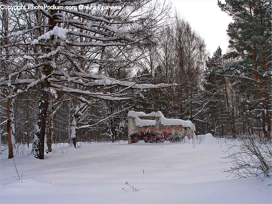Ice, Outdoors, Snow, Cabin, Hut, Rural, Shack