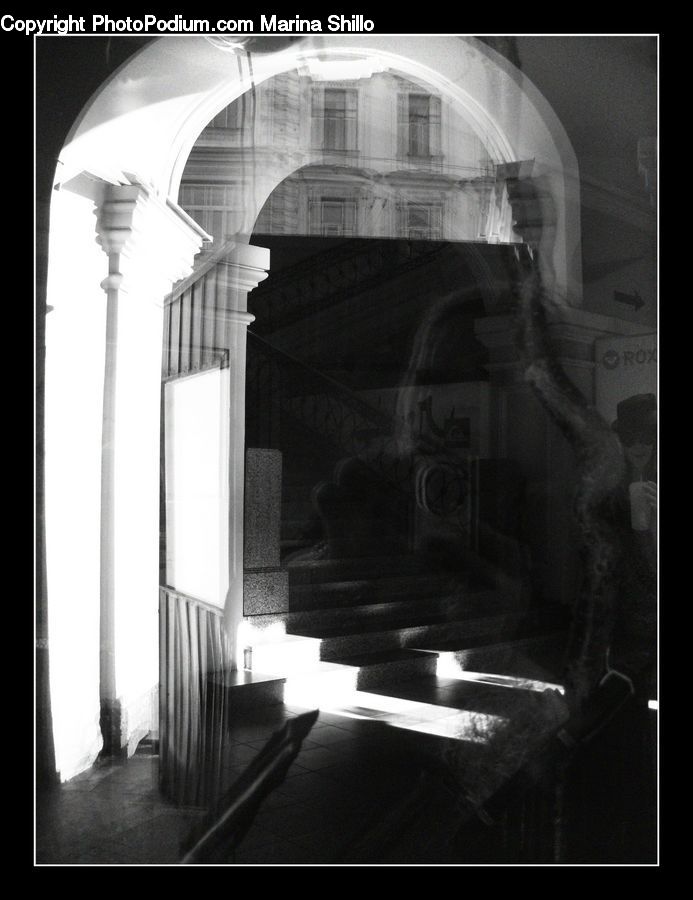 Column, Pillar, Arch, Fireplace, Hearth, Alley, Alleyway