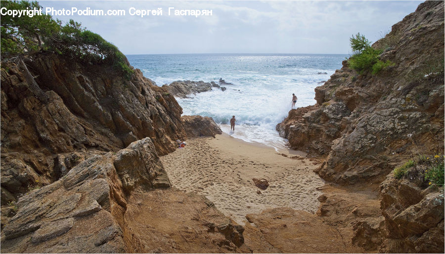 Cliff, Outdoors, Rock, Promontory, Soil, Sand, Coast