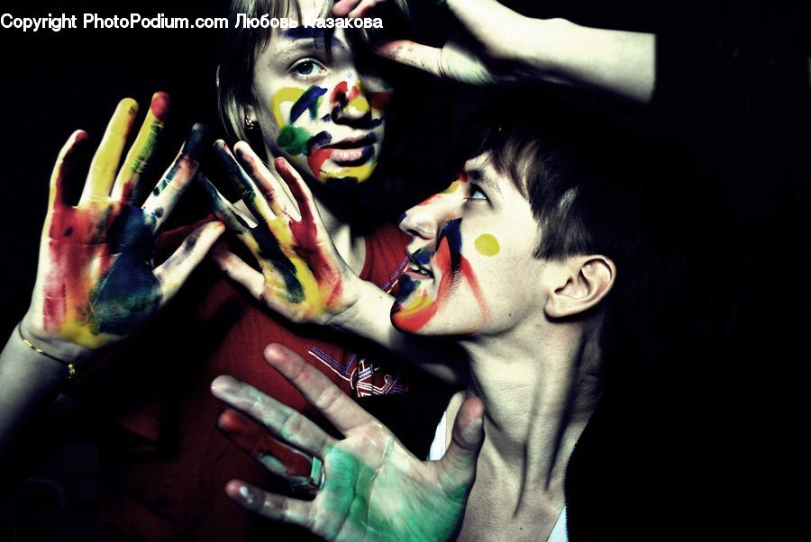People, Person, Human, Clown, Performer, Crayon, Ball