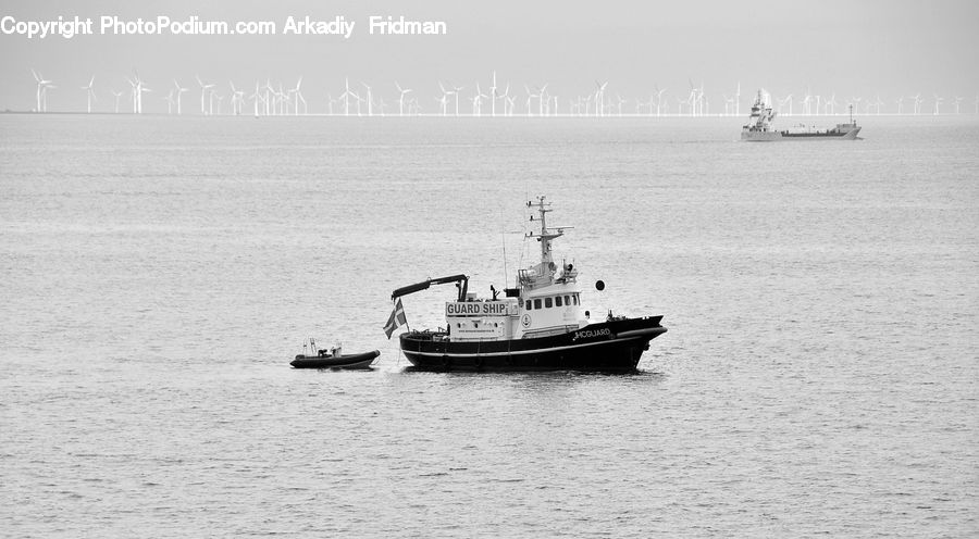 Barge, Boat, Tugboat, Outdoors, Sea, Water, Cruise Ship