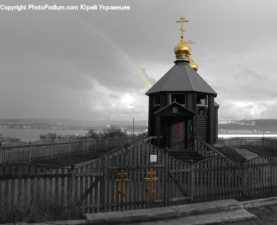Outdoors, Rainbow, Sky, Beacon, Building, Lighthouse, Water Tower