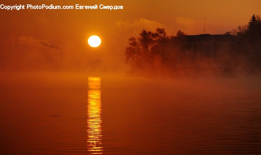 Dawn, Dusk, Sky, Sunrise, Sunset, Fog