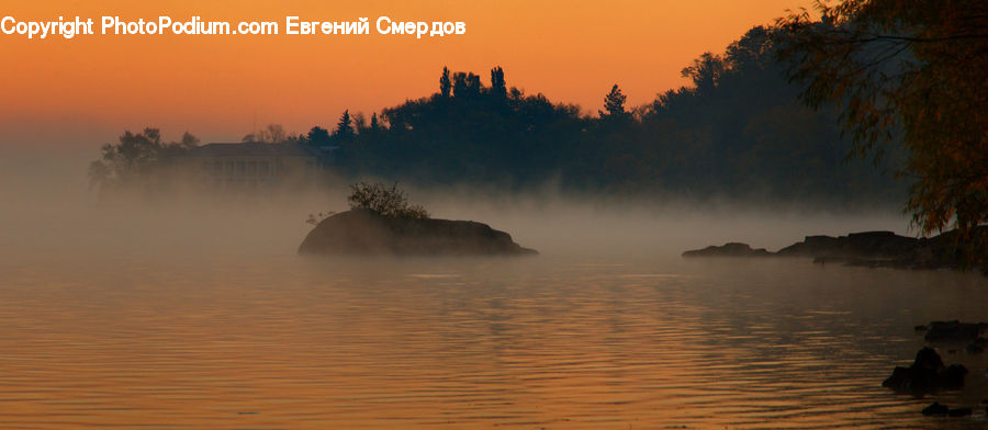 Dawn, Dusk, Sky, Sunrise, Sunset, Fog, Mist