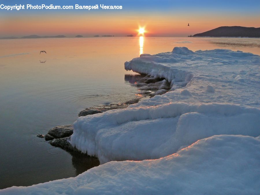 Arctic, Snow, Winter, Dawn, Dusk, Sky, Sunrise