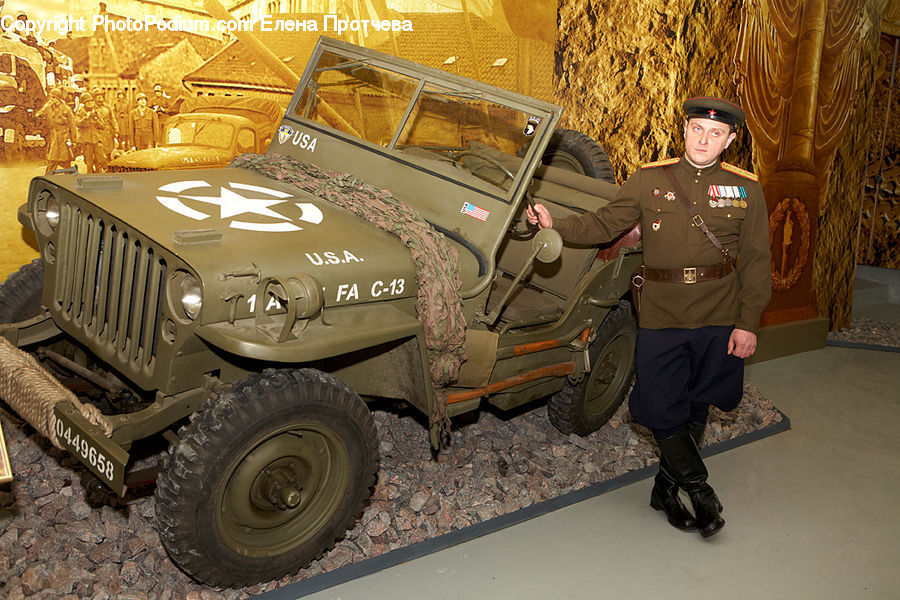 People, Person, Human, Car, Jeep, Vehicle, Army