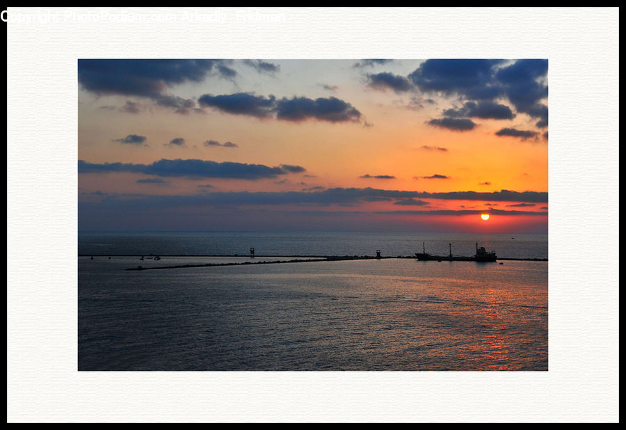 Dawn, Dusk, Sky, Sunrise, Sunset, Collage, Poster