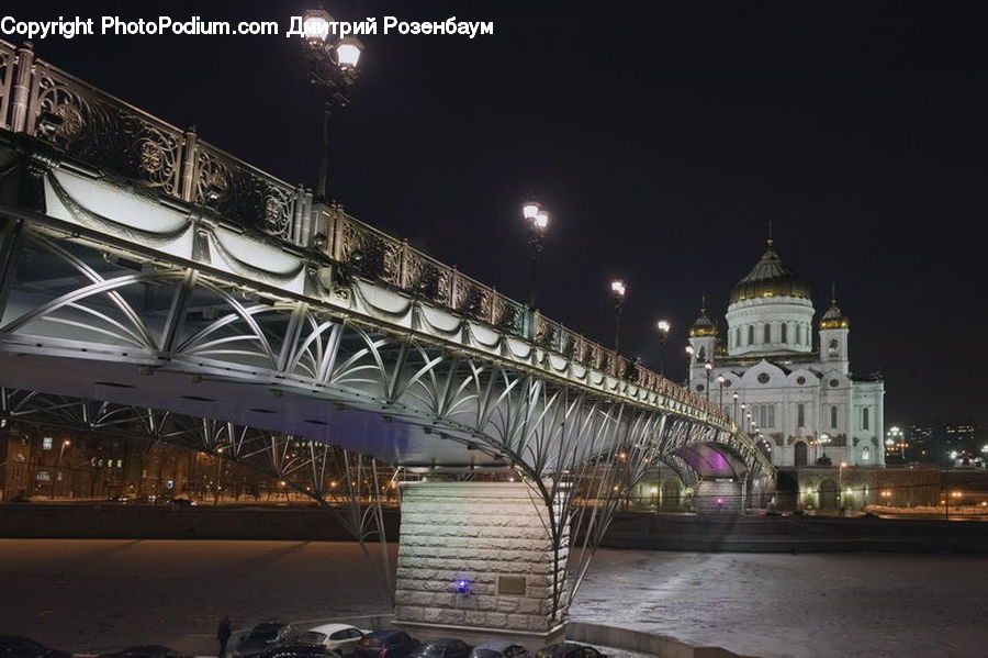 Bridge, City, Downtown, Metropolis, Urban, Building