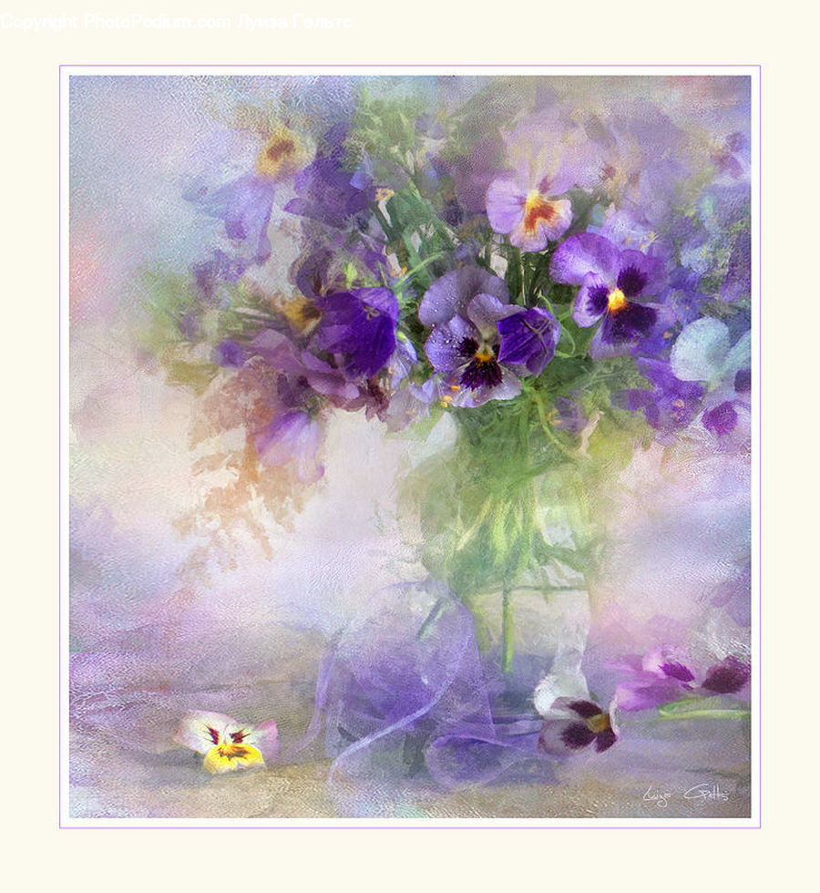 Blossom, Flower, Lilac, Plant, Flora, Geranium, Art