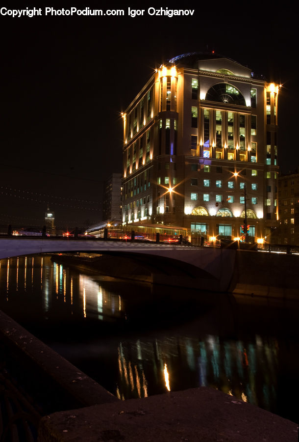 City, Downtown, Metropolis, Urban, Night, Outdoors, Architecture