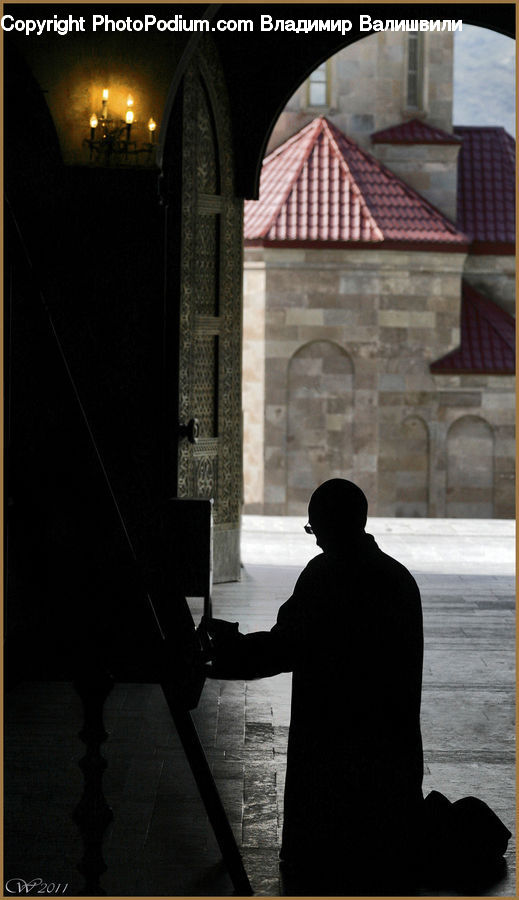 Human, People, Person, Silhouette, Architecture, Bell Tower, Clock Tower
