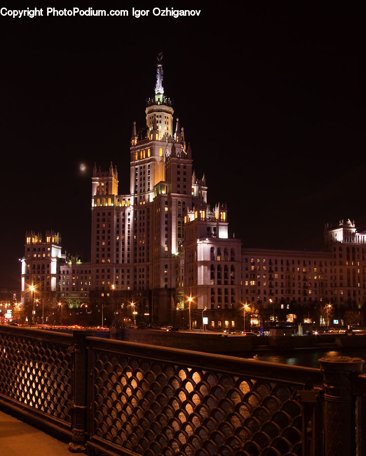City, Downtown, Metropolis, Urban, Night, Outdoors, Building