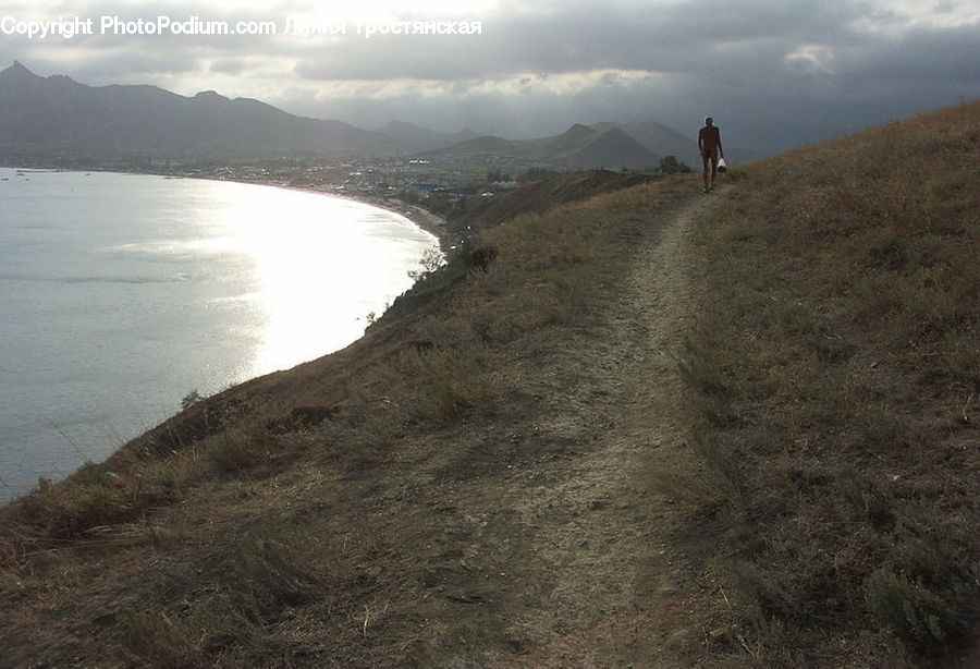 Dirt Road, Gravel, Road, Coast, Outdoors, Sea, Water