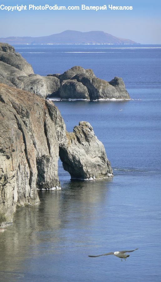Promontory, Cliff, Outdoors, Coast, Sea, Water, Cove