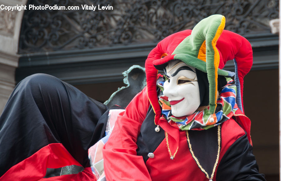 Clown, Performer, Person, People, Human, Female, Face