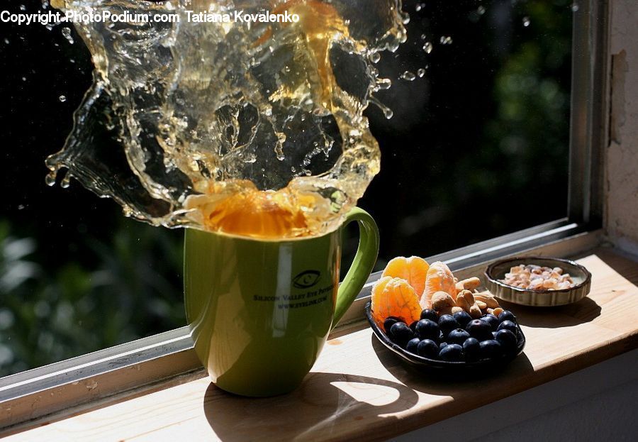 Cup, Blueberry, Fruit, Beverage, Drink, Food, Bowl