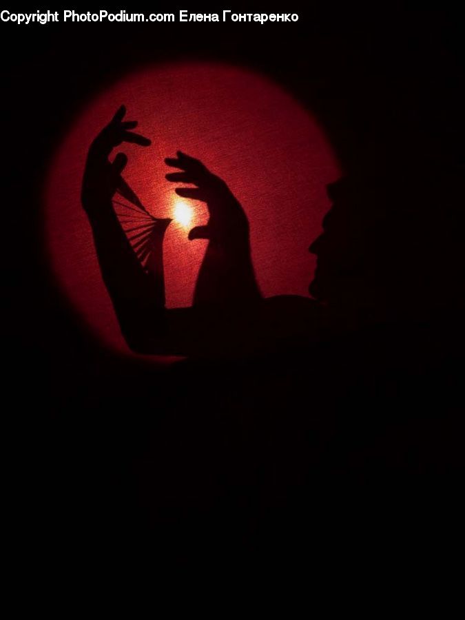 Candle, Pumpkin, Squash, Vegetable, Performer, Person, Lighting