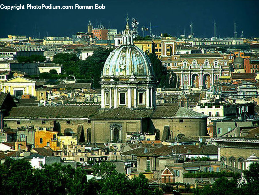 Factory, Refinery, Architecture, Dome, Building, Downtown, Town