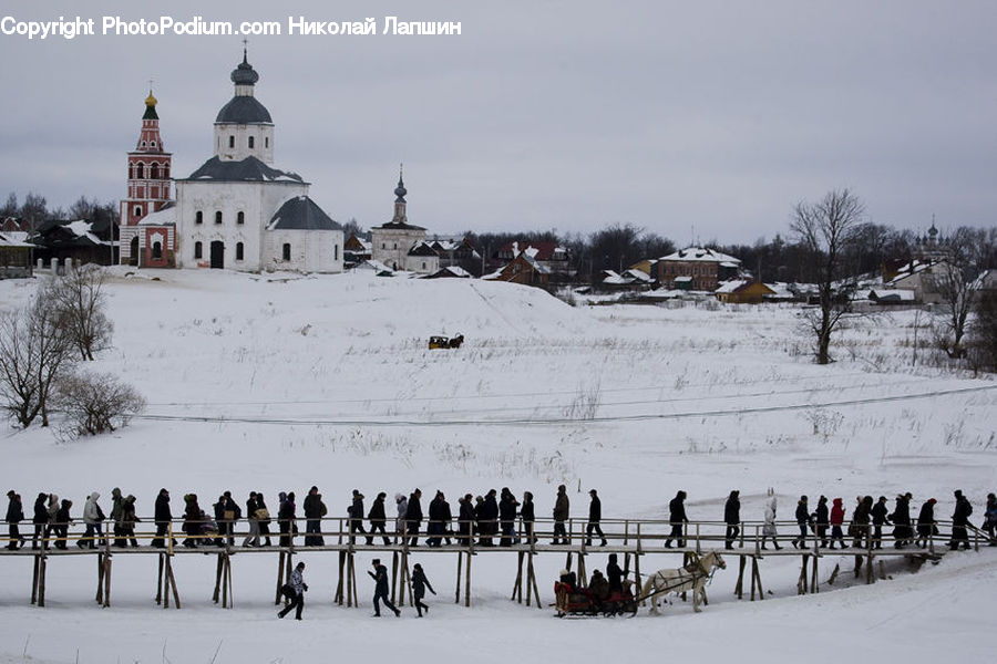 Architecture, Church, Worship, Ice, Outdoors, Snow, Housing