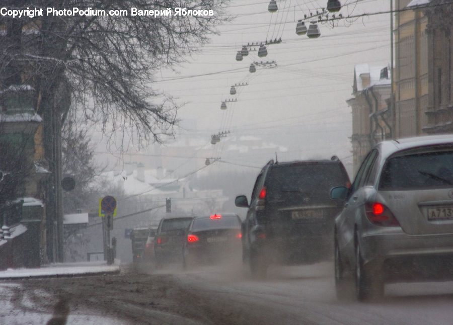 Blizzard, Outdoors, Snow, Weather, Winter, Automobile, Car