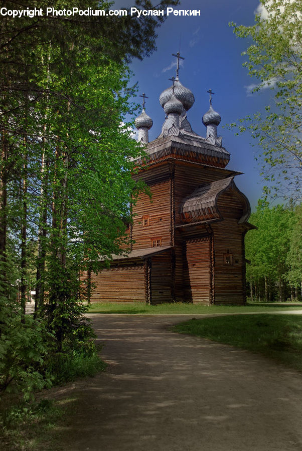 Architecture, Bell Tower, Clock Tower, Tower, Plant, Potted Plant, Shrine