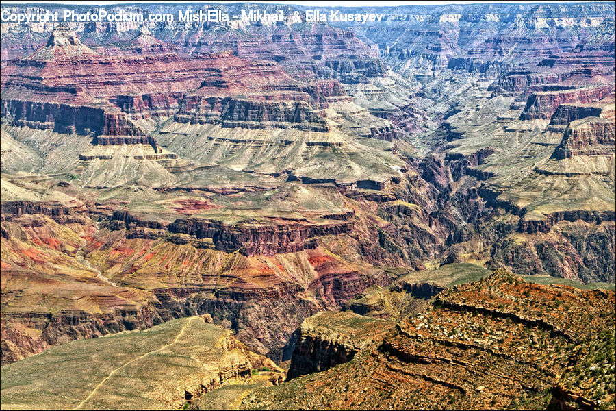 Canyon, Outdoors, Valley, Aerial View, Plateau