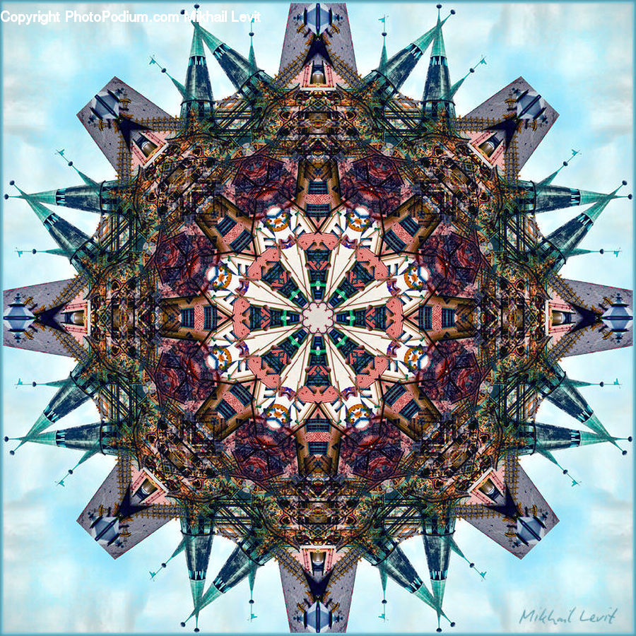 Collage, Poster, Light Fixture, Architecture, Dome, Fractal, Building