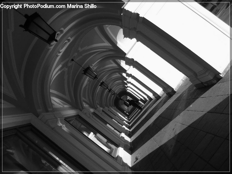 City, Downtown, Urban, Banister, Handrail, Staircase