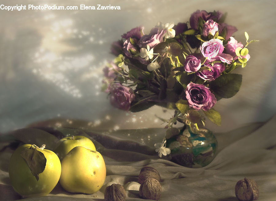 Fruit, Quince, Citrus Fruit, Lemon, Flower, Flower Arrangement, Flower Bouquet