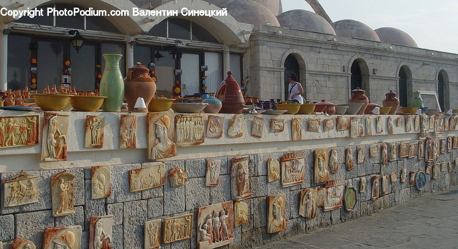 Pot, Pottery, Art, Sculpture, Statue, Architecture, Dome