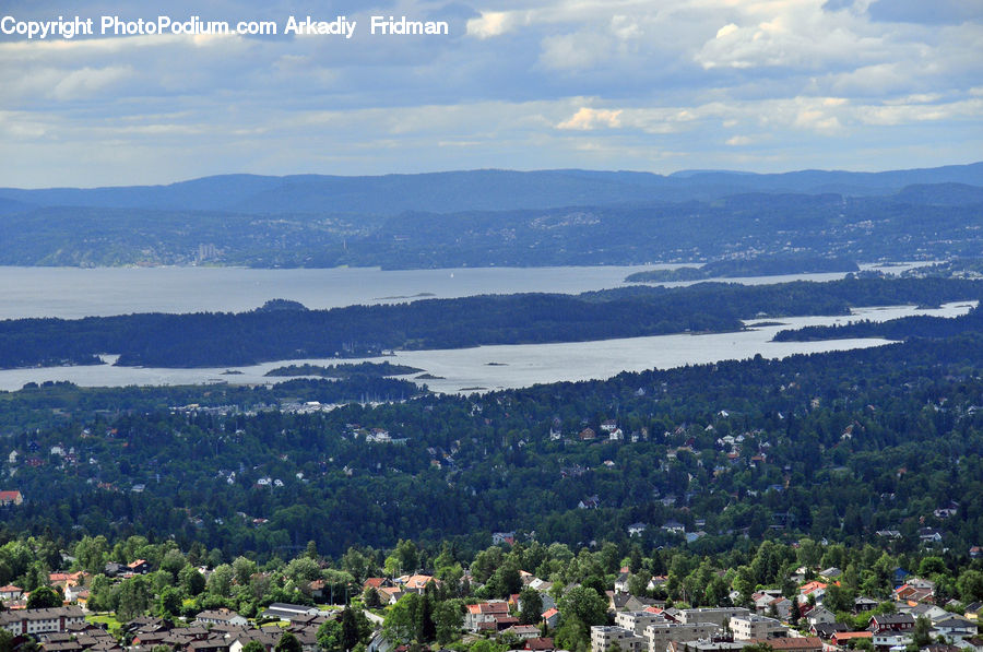 Aerial View, City, Downtown, Metropolis, Urban, Landscape, Nature