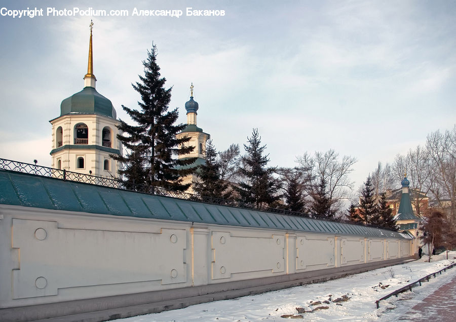 Architecture, Bell Tower, Clock Tower, Tower, Freight Car, Shipping Container, Vehicle