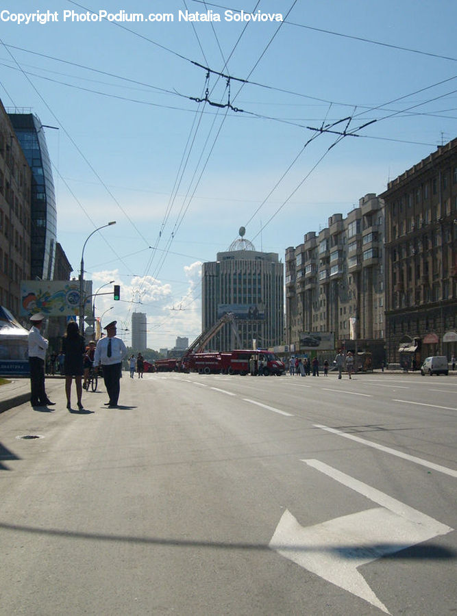 Intersection, Road, Freeway, City, Downtown, Metropolis, Urban