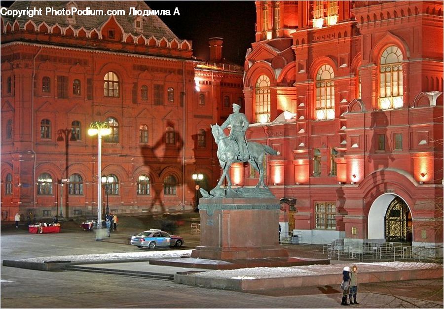 Architecture, Downtown, Plaza, Town Square, Fountain, Water, Building