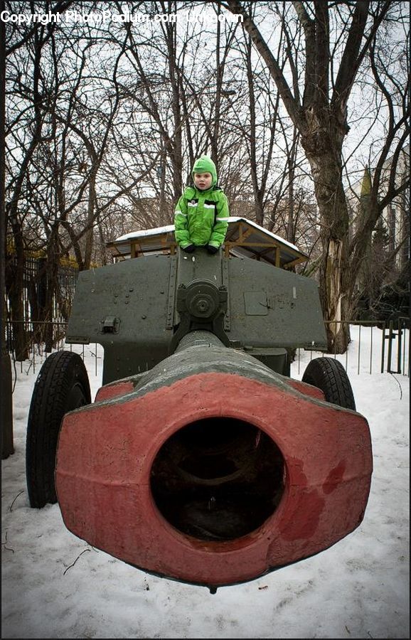 Hole, Bulldozer, Tractor, Vehicle, Art, Modern Art, Hat