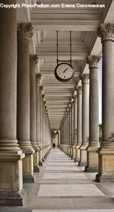 Analog Clock, Clock, Column, Pillar, Architecture, Housing, Monastery