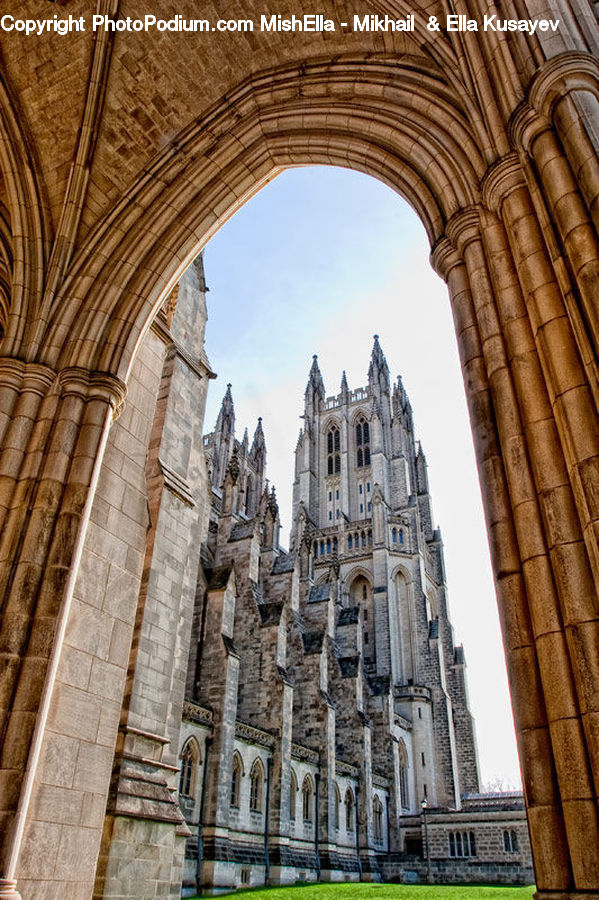 Arch, Brick, Column, Pillar, Architecture, Cathedral, Church