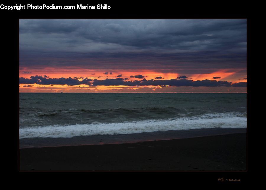 Beach, Coast, Outdoors, Sea, Water, Dawn, Dusk