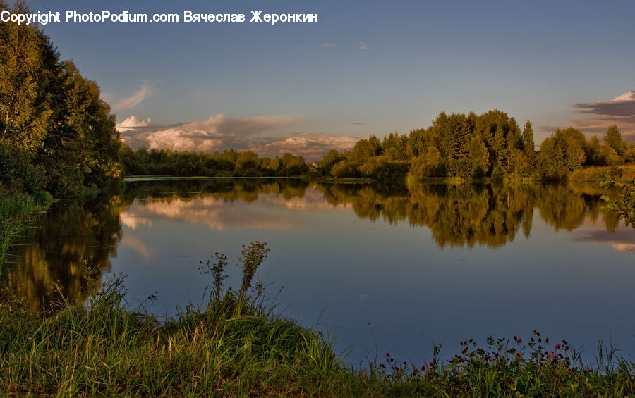 Lake, Outdoors, Water, Pond, Dawn, Dusk, Sky