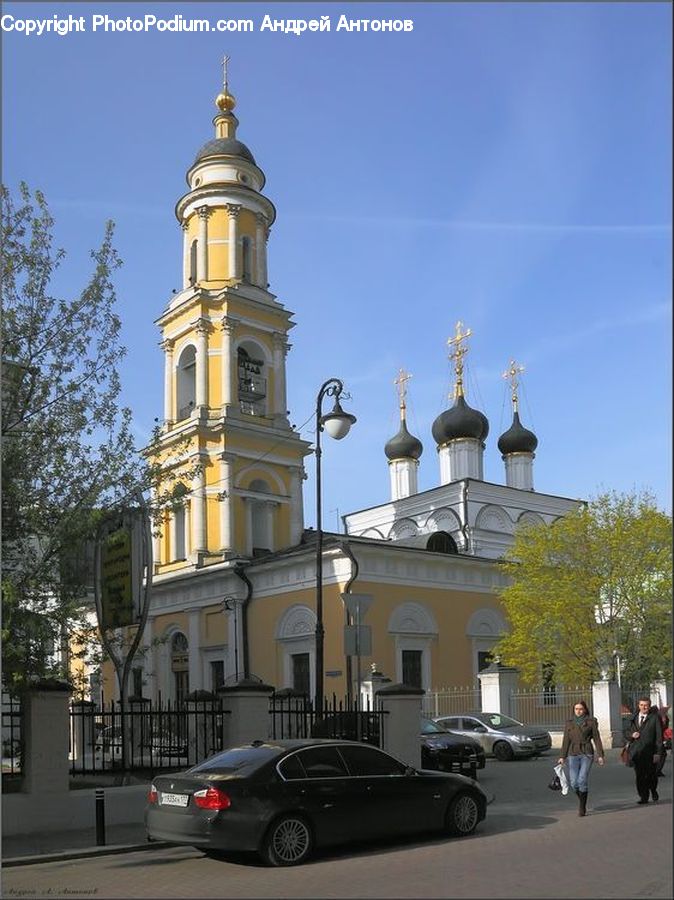 Architecture, Bell Tower, Clock Tower, Tower, Automobile, Car, Coupe