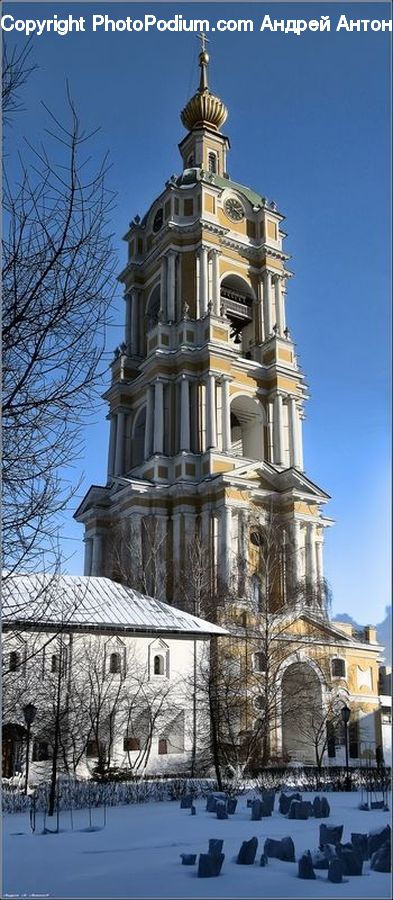 Architecture, Cathedral, Church, Worship, Ice, Outdoors, Snow