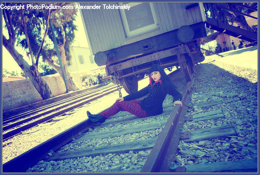 Costume, Freight Car, Shipping Container, Vehicle, Clothing, Dress, Female