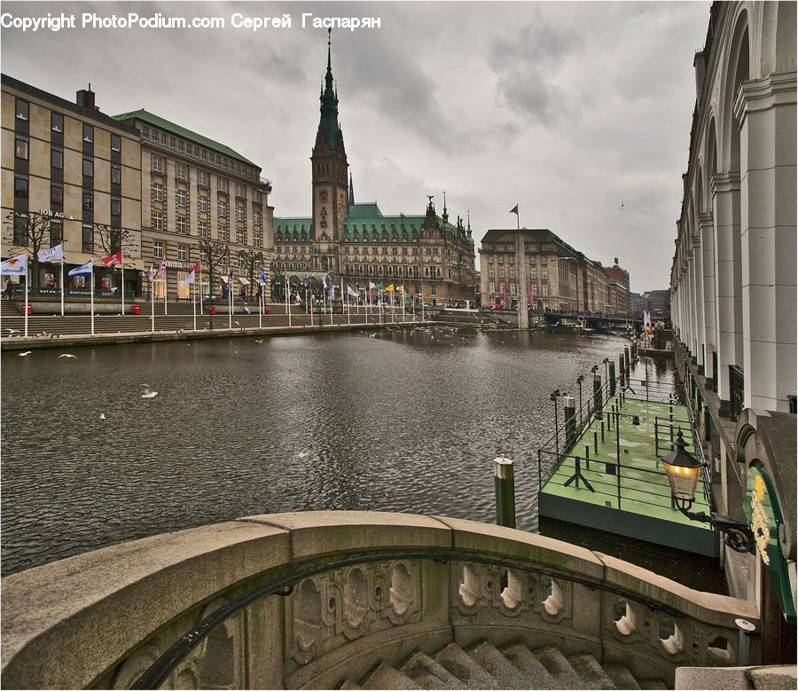 Canal, Outdoors, River, Water, City, Downtown, Urban
