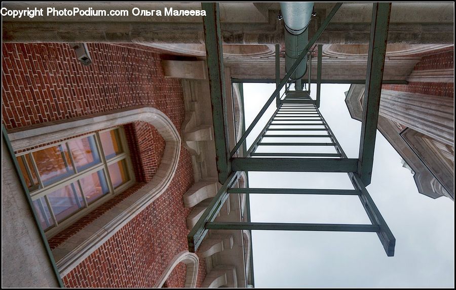 Brick, Arch, Banister, Handrail, Arched, Building, Housing