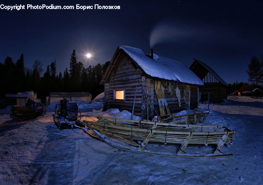 Boat, Watercraft, Umbrella, Cabin, Hut, Rural, Shack