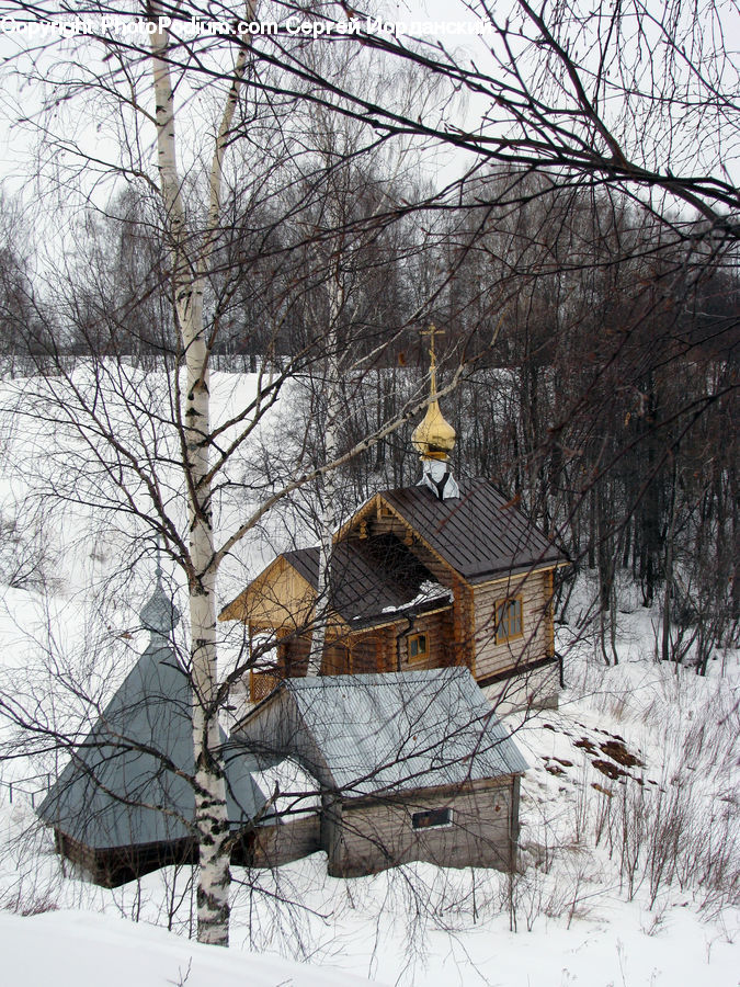 Bird Feeder, Building, Cottage, Housing, Brick, Cabin, Hut