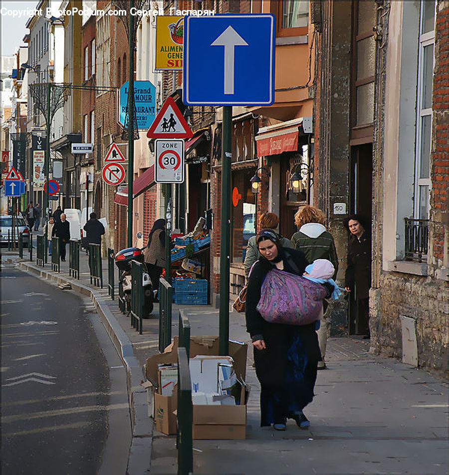 People, Person, Human, Intersection, Road, Street, Town