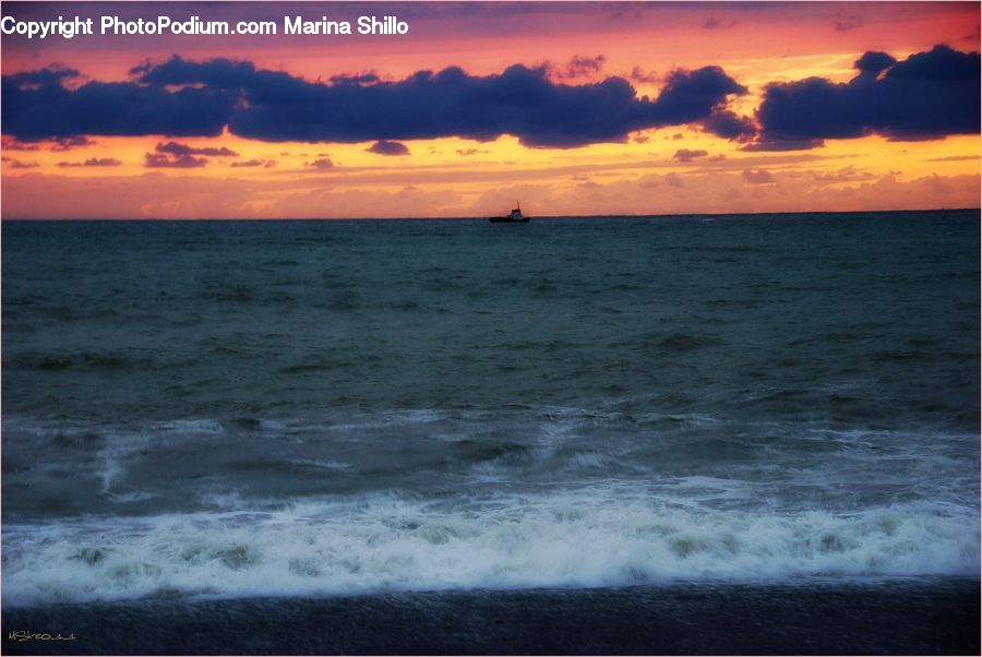 Beach, Coast, Outdoors, Sea, Water, Dusk, Sky