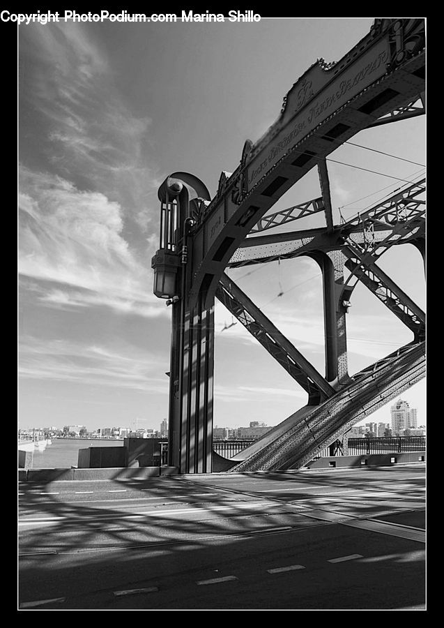 Dock, Pier, Bridge, Intersection, Road, City, Downtown